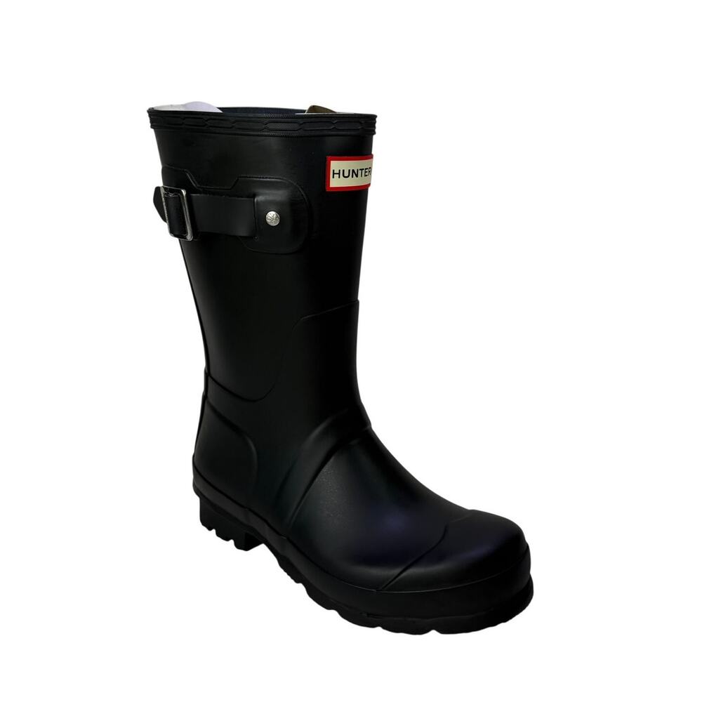 Hunter Original Short Rain Boots Mens‎ 7 Womens 8 Matte Black Waterproof Rubber